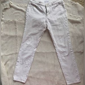 Ann Taylor LOFT white straight leg jeans Petite